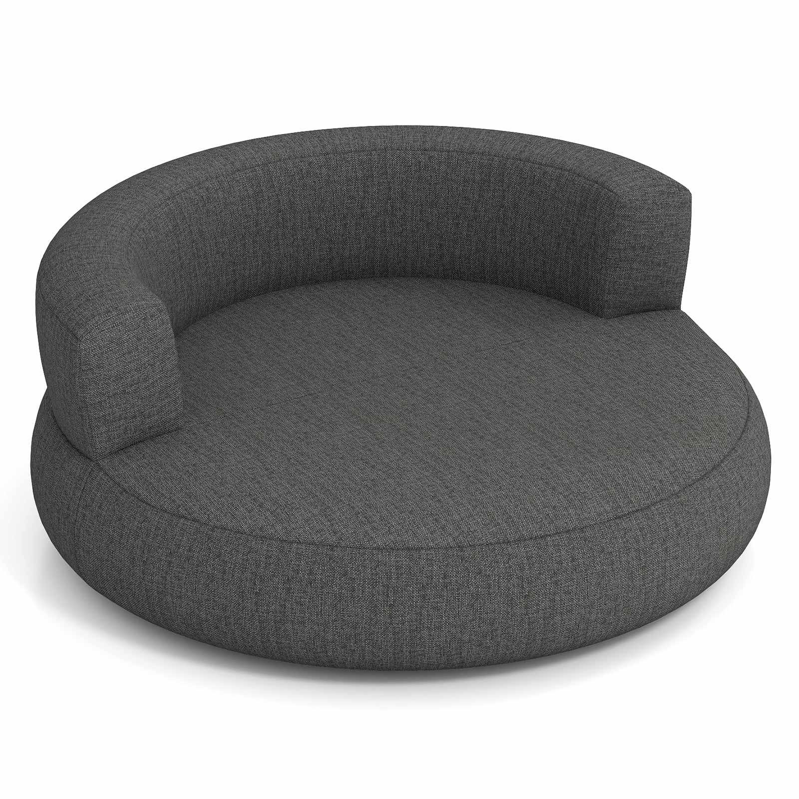 Sofá inflable tipo tumbona con funda extraíble, gris