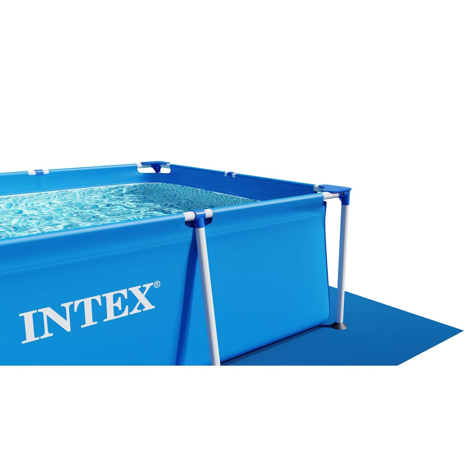 Piscina rectangular de 450x220x84 cm con accesorios