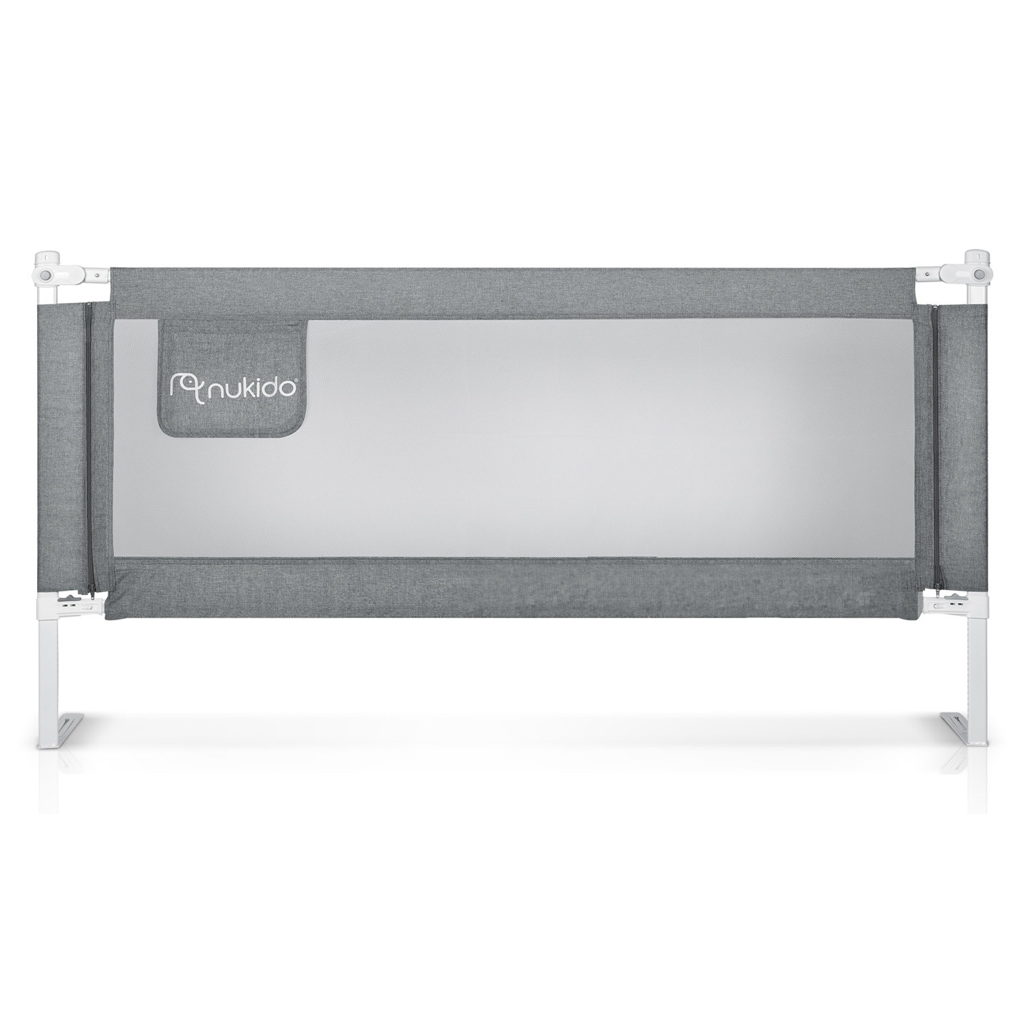 Bed Safety Rail with Locking System, 200 cm, Grey