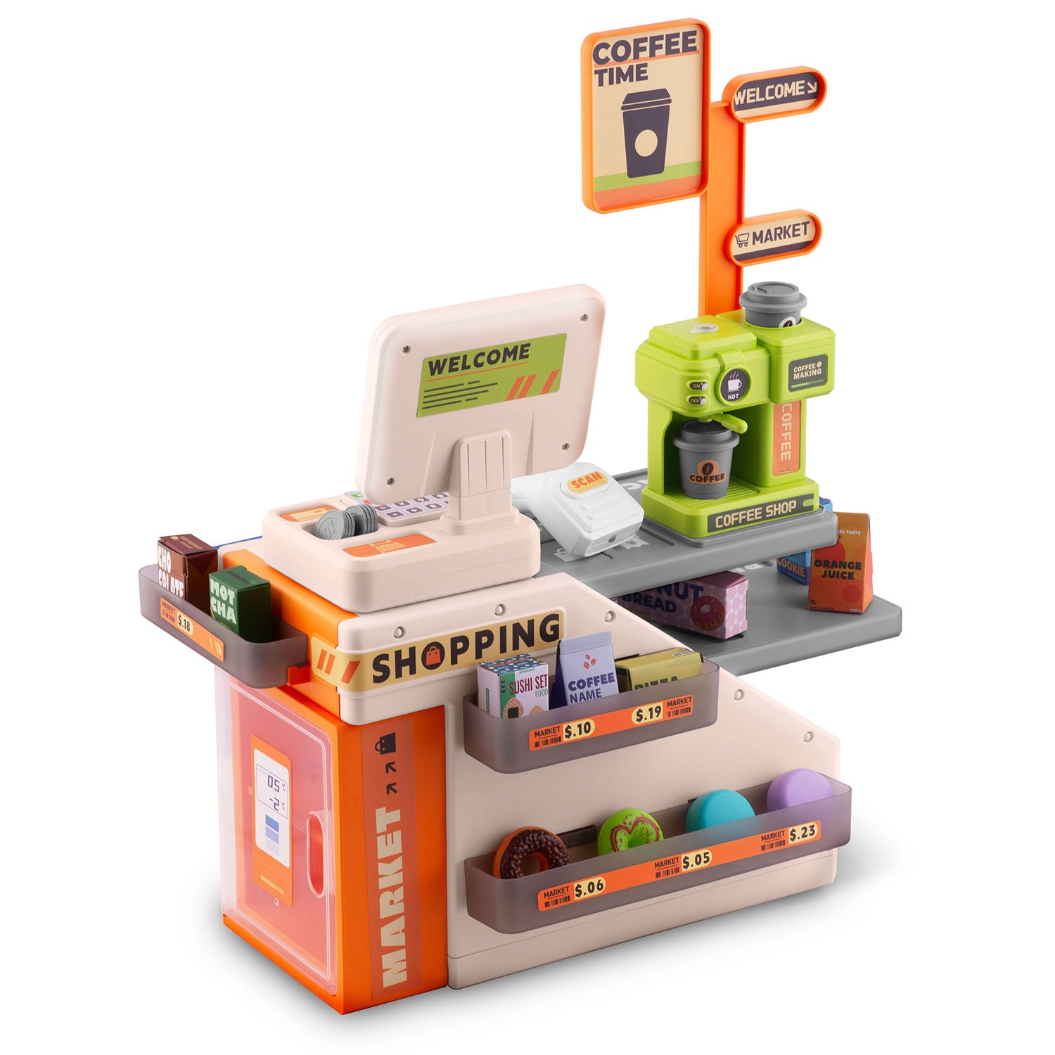 Caisse enregistreuse interactive avec accessoires