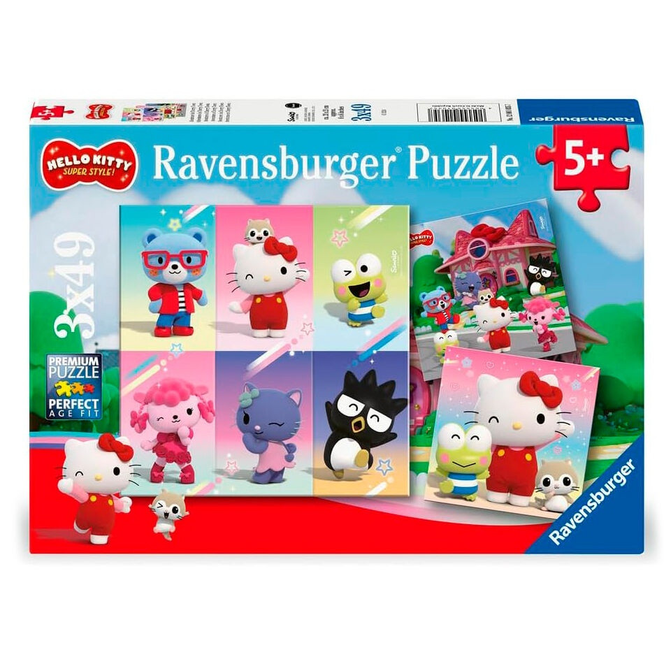 Hello Kitty e i suoi amici Puzzle Hello Kitty 3x49 pezzi