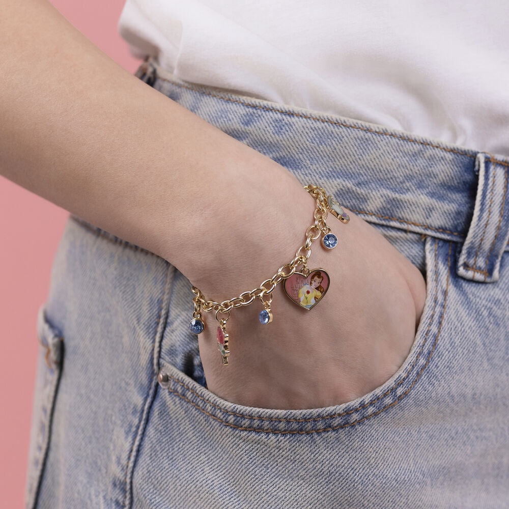 Pulseira com pingentes das Princesas da Disney
