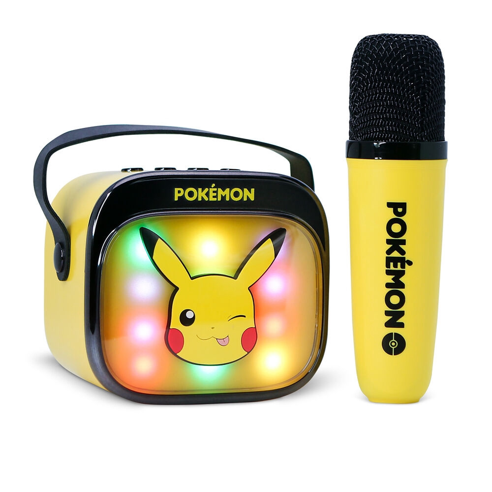 Pokémon Pikachu LED-karaokeluidspreker en microfoon