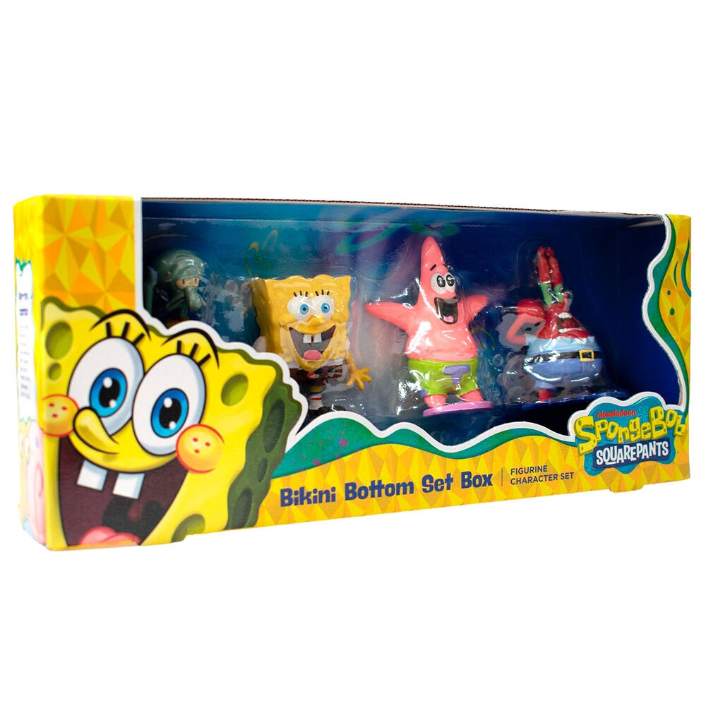 Pack de 4 figuras de Bob Esponja