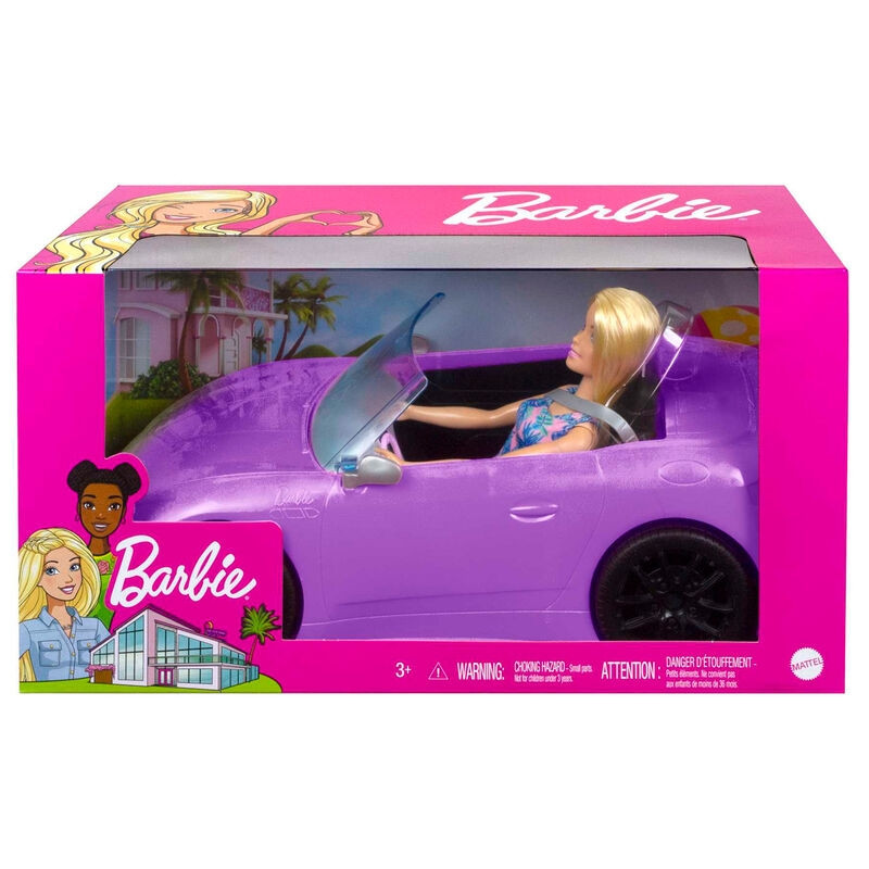 Barbie conversível roxa + boneca