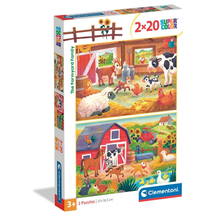 Rompecabezas de granja 2x20 piezas
