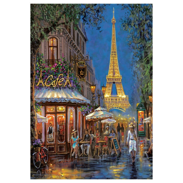 Puzzle Notte al Caffè Eiffel 500 pezzi