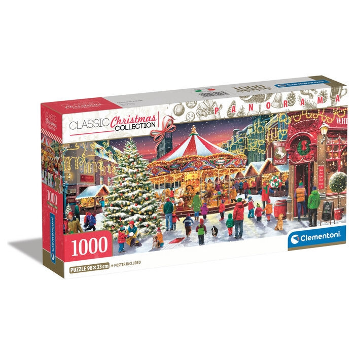 Kerstdorp Panorama puzzel 1000 stuks