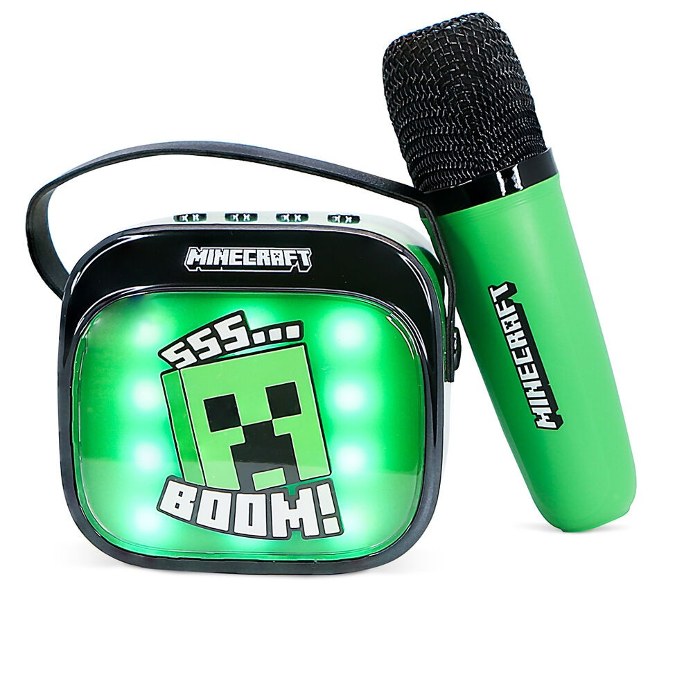 Altoparlante e microfono LED per karaoke Minecraft