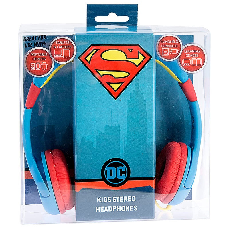 Fones de ouvido infantis do Superman da DC Comics