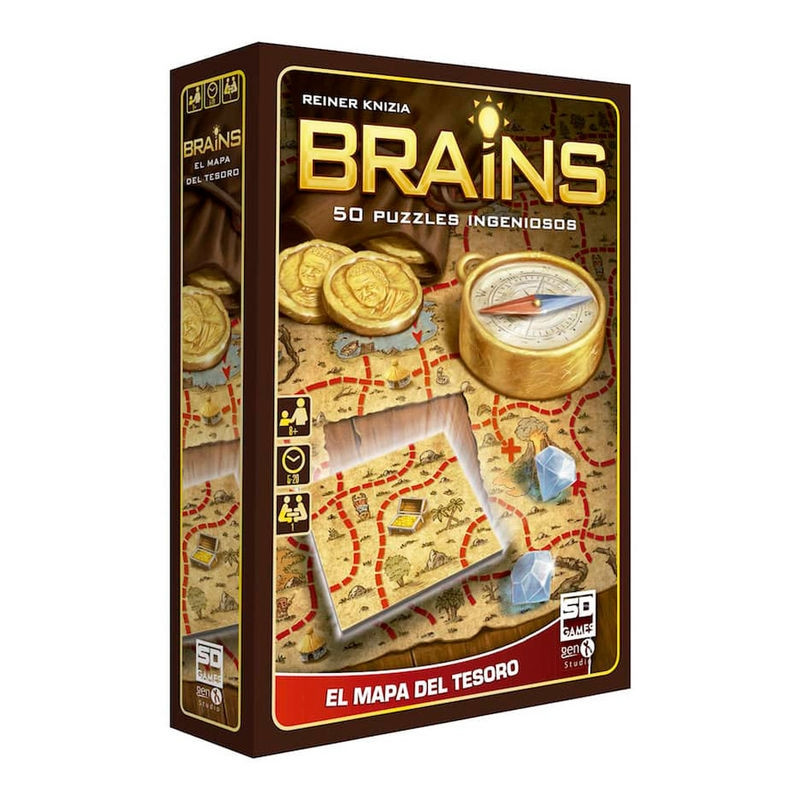 Jogo de tabuleiro com mapa do tesouro BRAINS