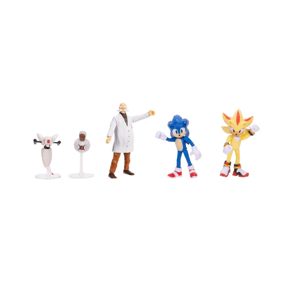 Sonic 3 Wave 3 Pack com 5 figuras de 6 cm