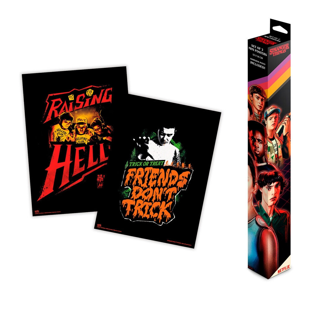 Mini pósters del set 2 de Stranger Things