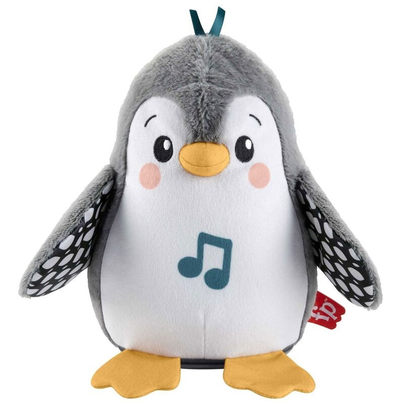 Pinguim andando e batendo as asas