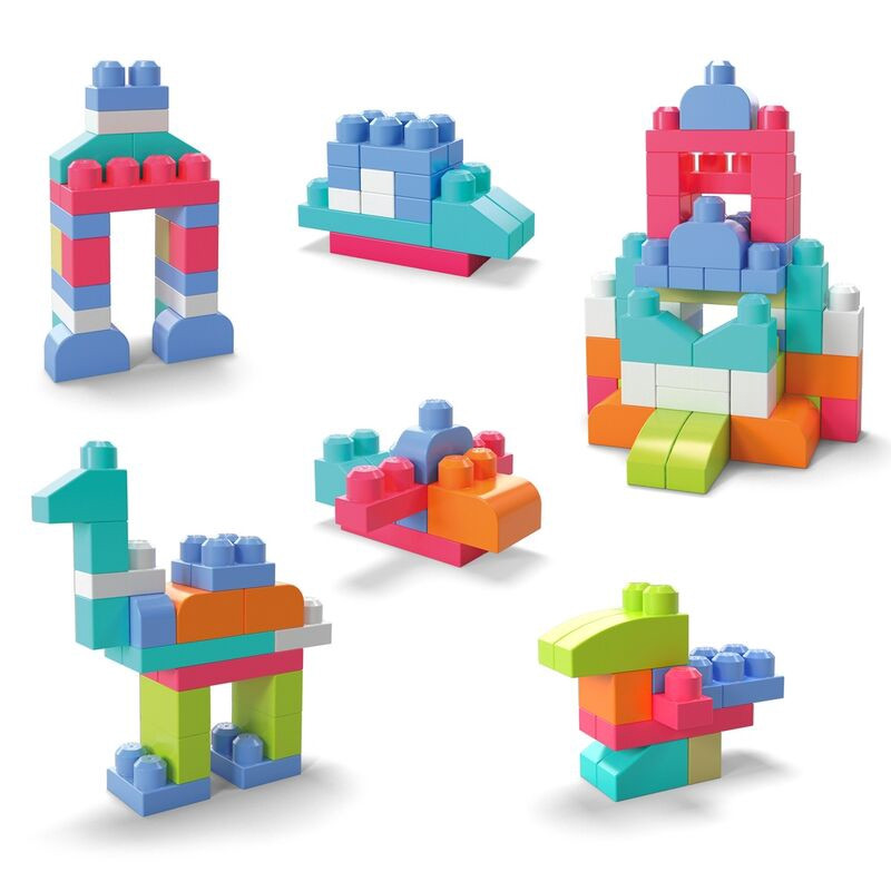 Mega Bloks Borsa rosa 60 pezzi