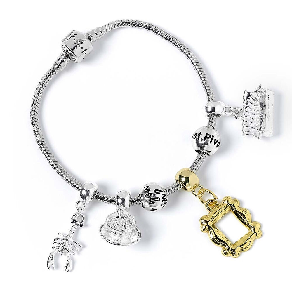 Freunde Silberplattiertes Charm-Armband