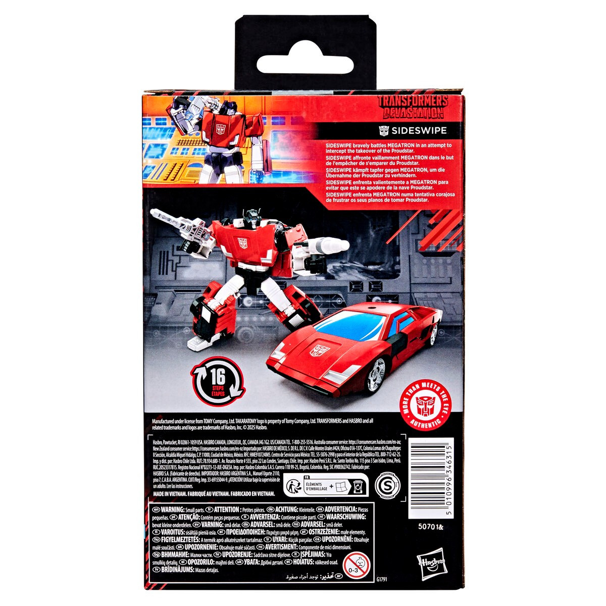 Transformers Devastation MTMTE Collection Sideswipe figuur 11 cm