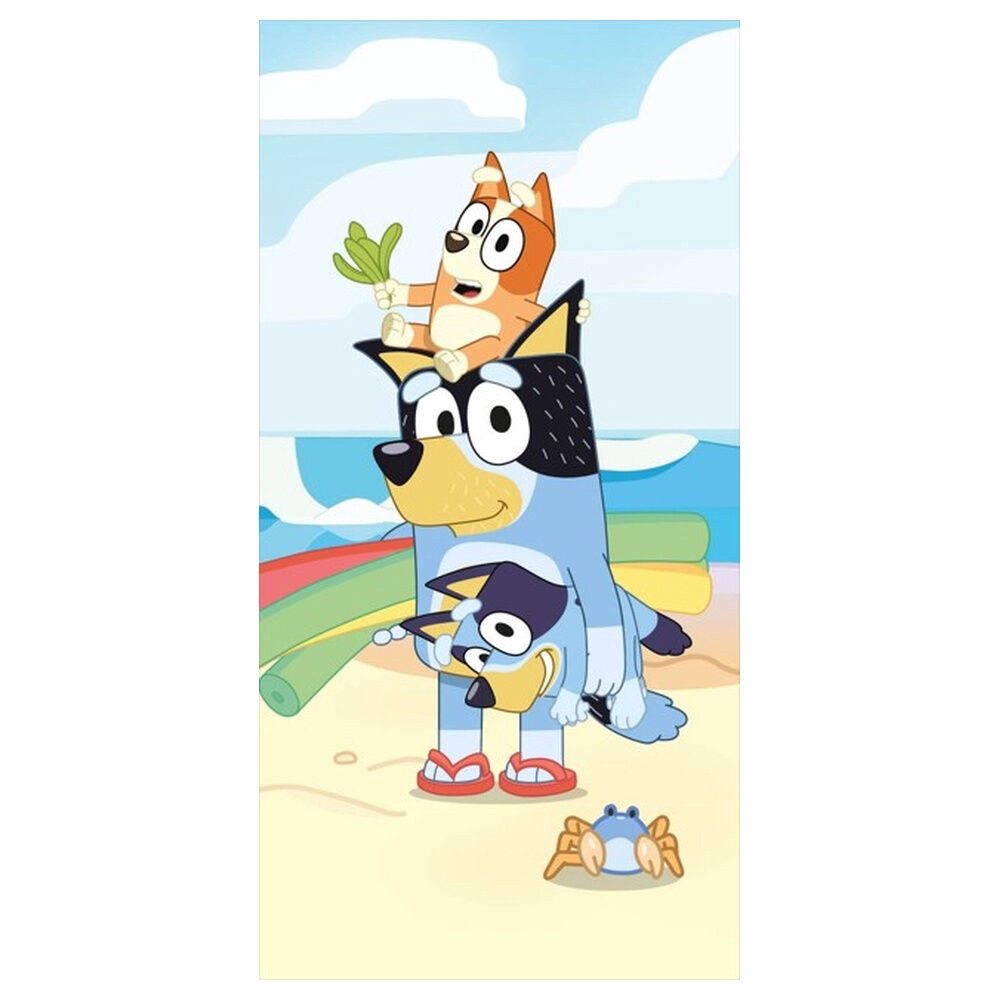 Serviette de plage bleue en microfibre