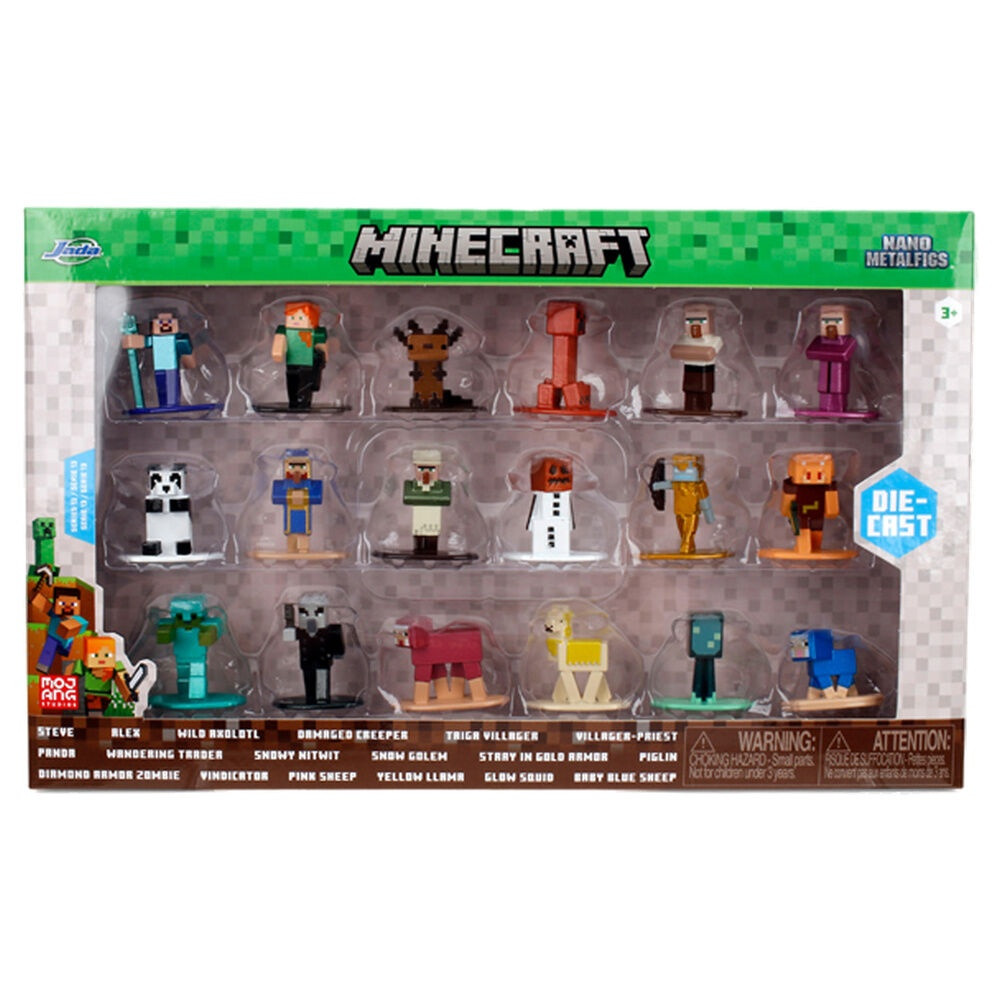 Pack de Minecraft 18 figuras de 4cm