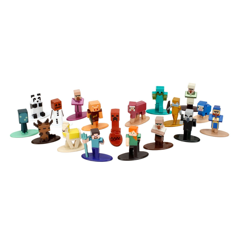 Pack Minecraft de 18 figurines de 4 cm