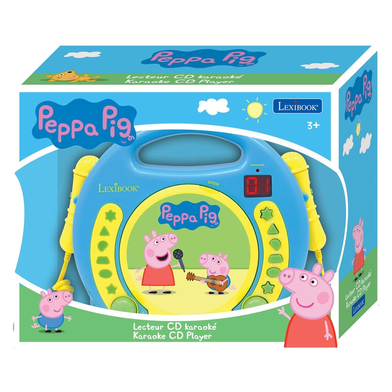 Leitor de CD da Peppa Pig com microfones