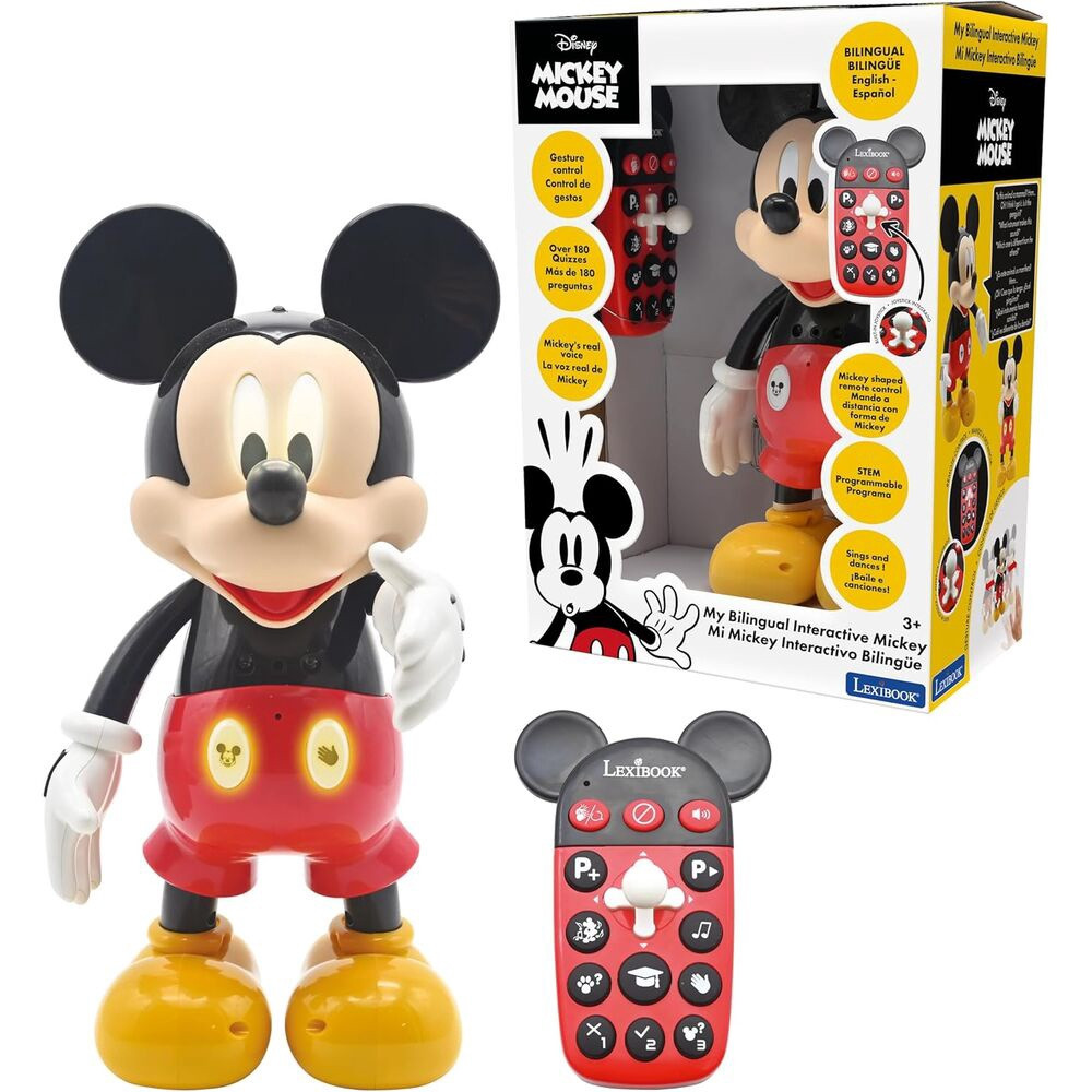 Robô interativo Mickey da Disney com luzes e sons.