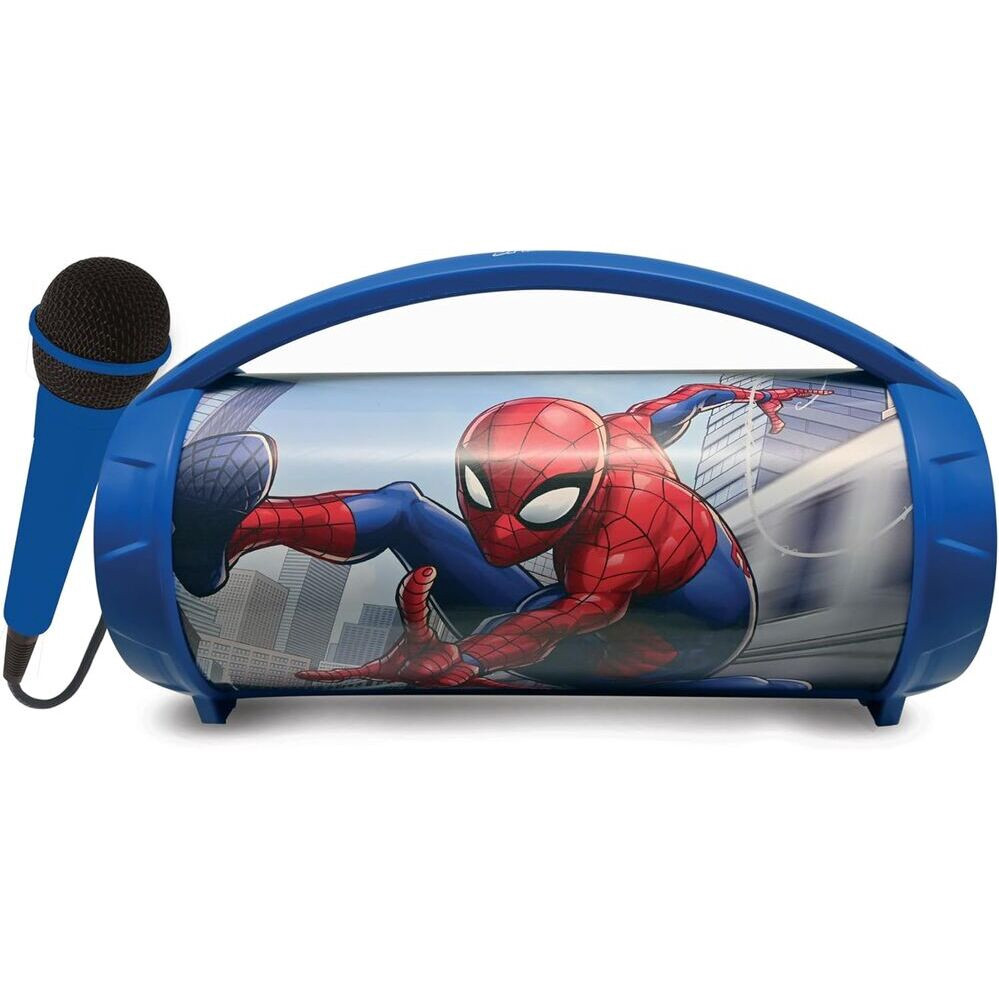 Caixa de som Marvel Homem-Aranha com microfone Bluetooth