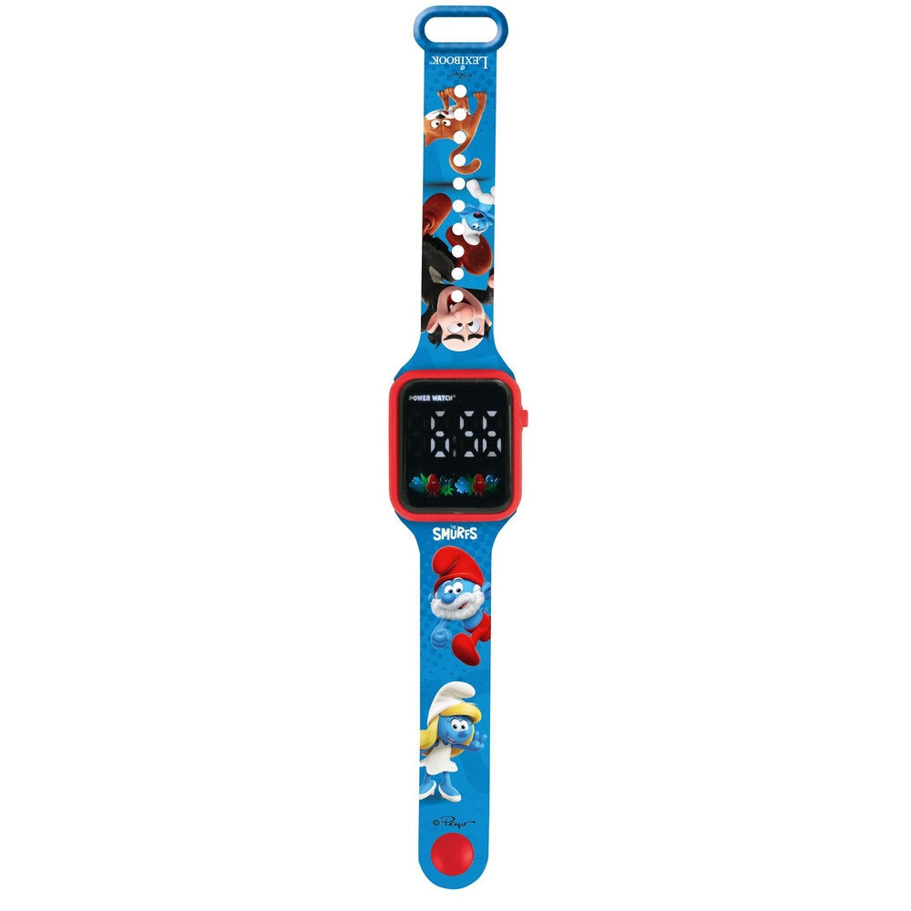 Relógio digital LED dos Smurfs