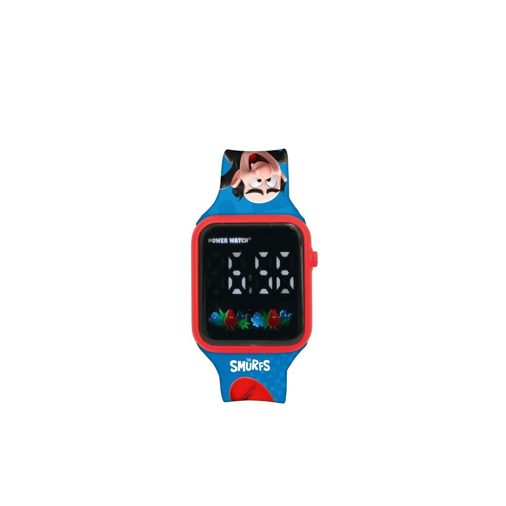 Relógio digital LED dos Smurfs