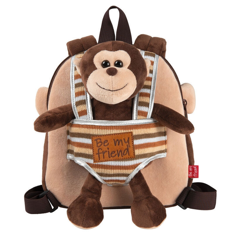 Max Monkey Wenderucksack mit Plüschtier, 25 cm