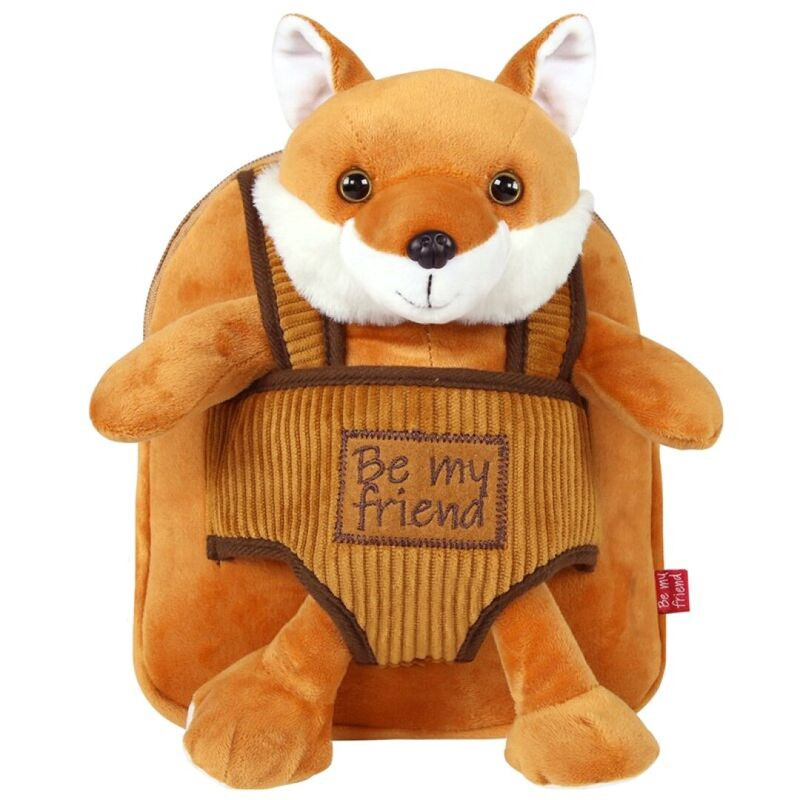 Fuchs-Rucksack mit Plüschtier, 26 cm
