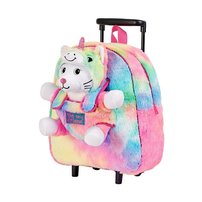 Trolley + pluche kat Emi 32 cm
