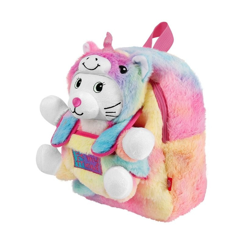 Backpack + plush cat Emi 27cm