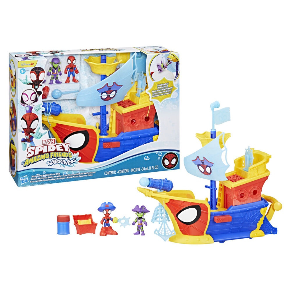 Nave pirata Marvel Spidey Spider Web e Bubbles