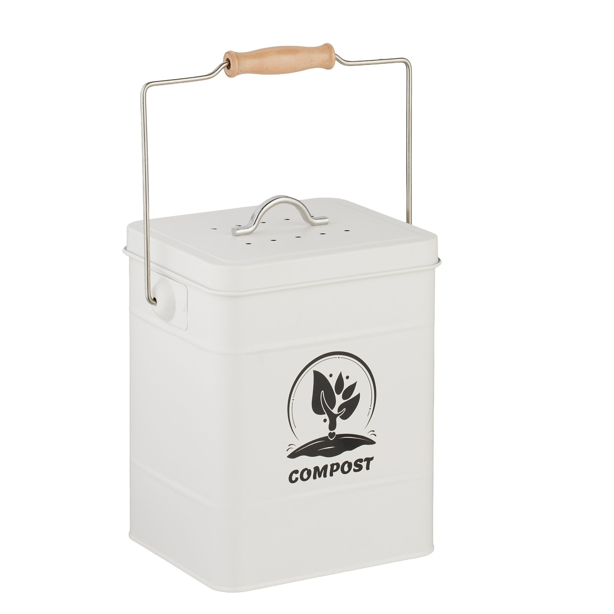 Compost Bin with Odour Filter, 6 Litre Capacity