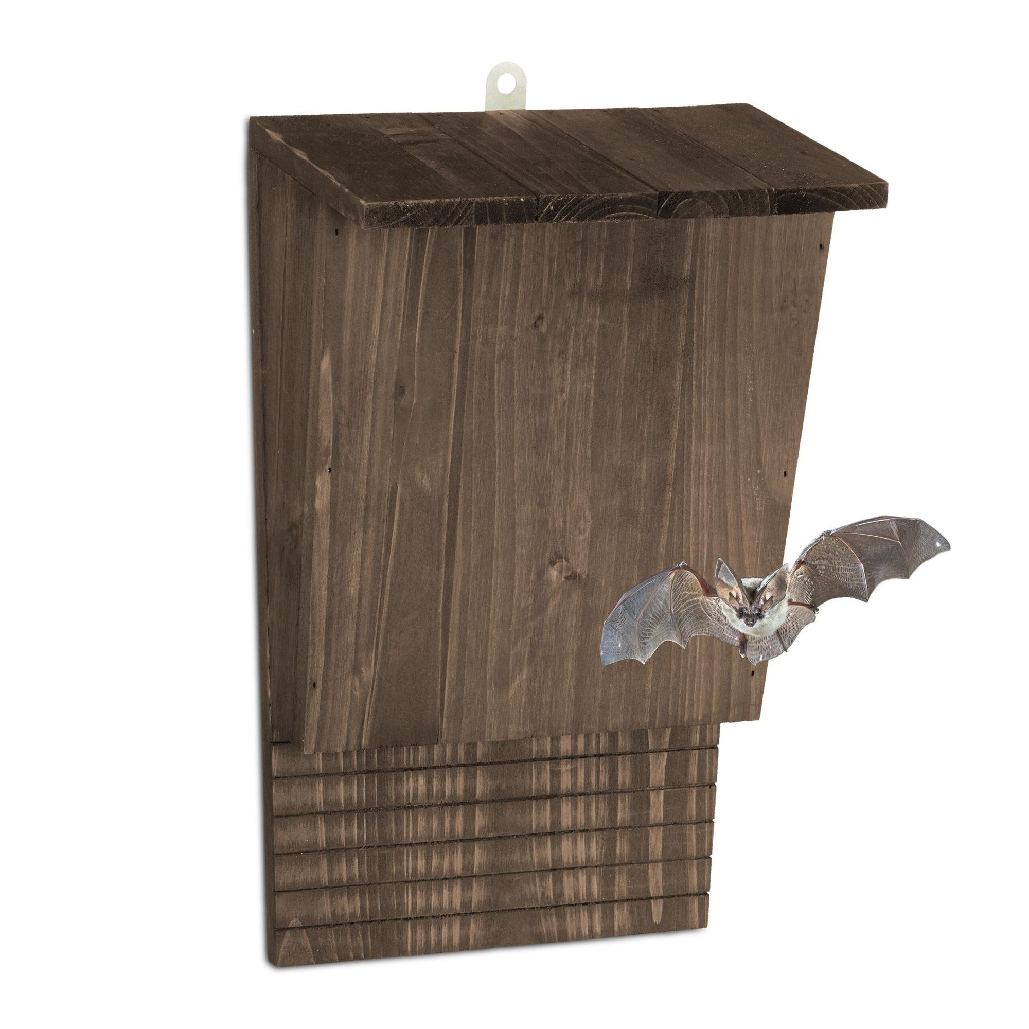 Brown Pine Wood Bat Box