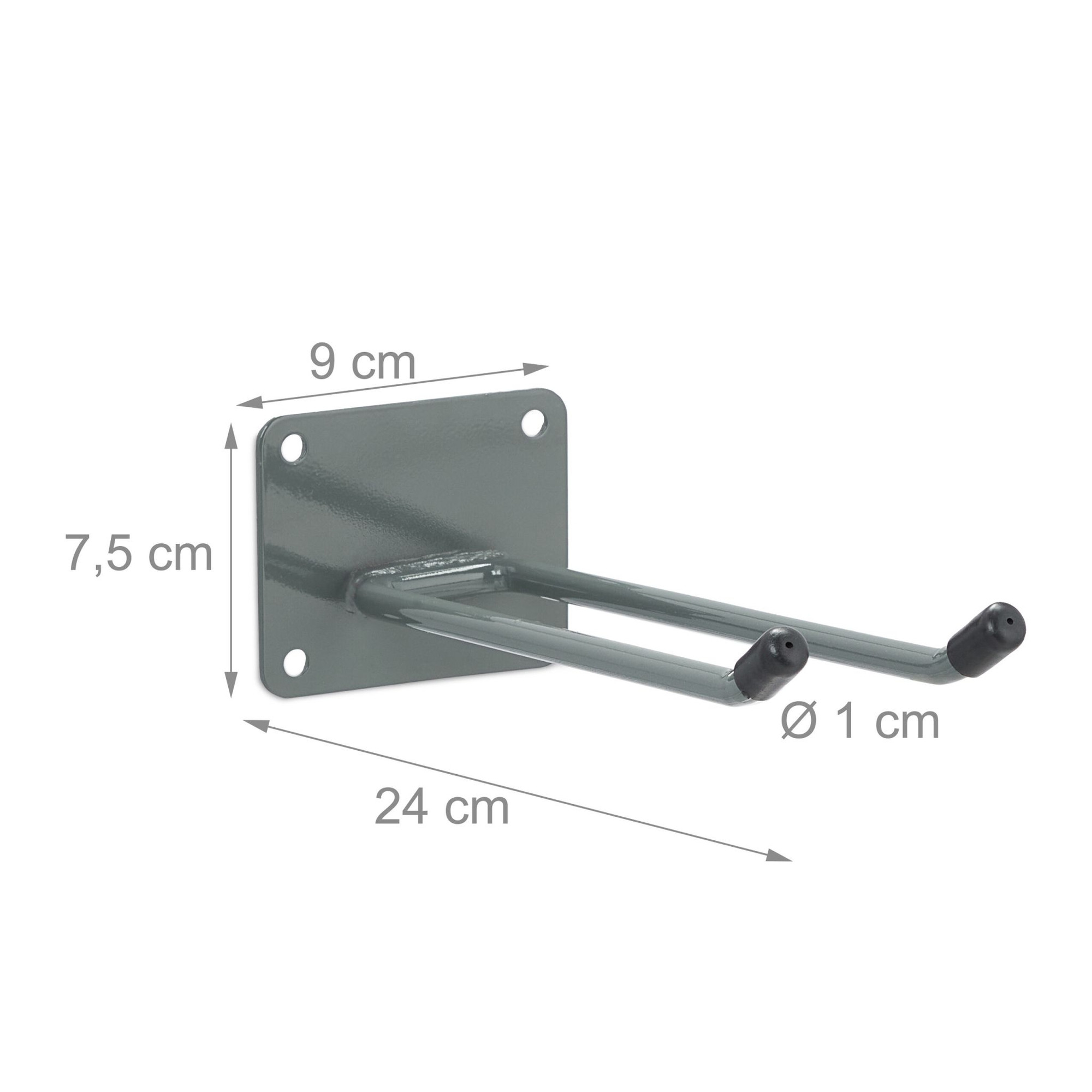 Wandmontierter Gerätehalter Anthrazit