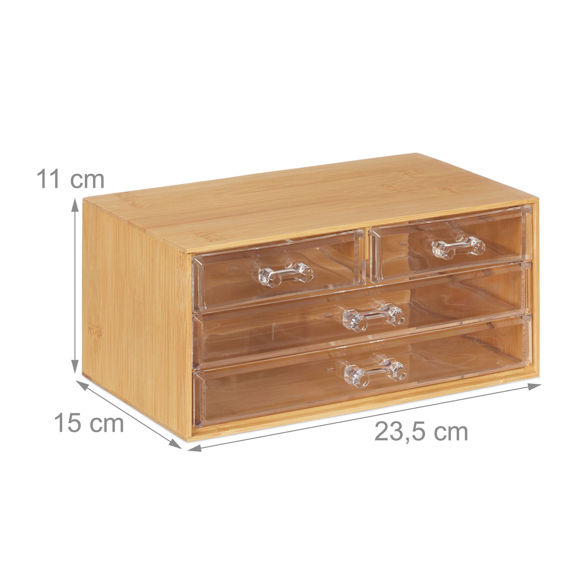 Make-up organizer met 4 lades