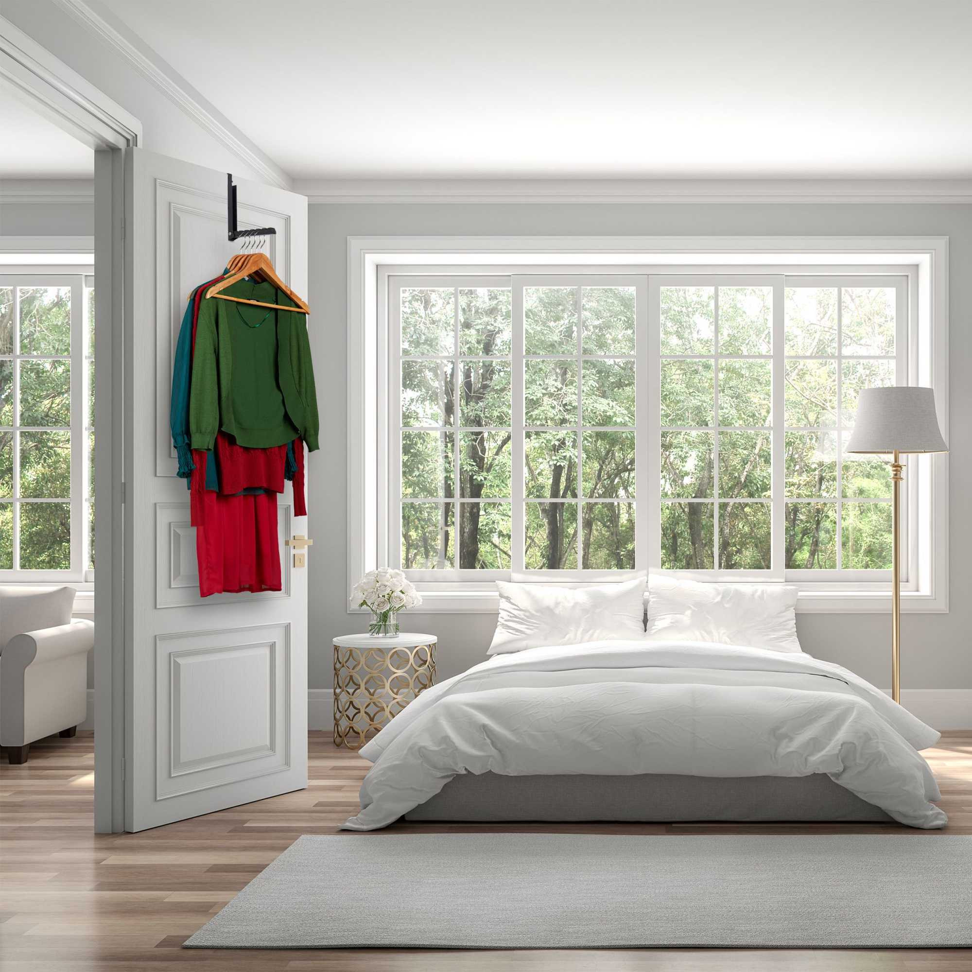 Folding Door Hook in Black