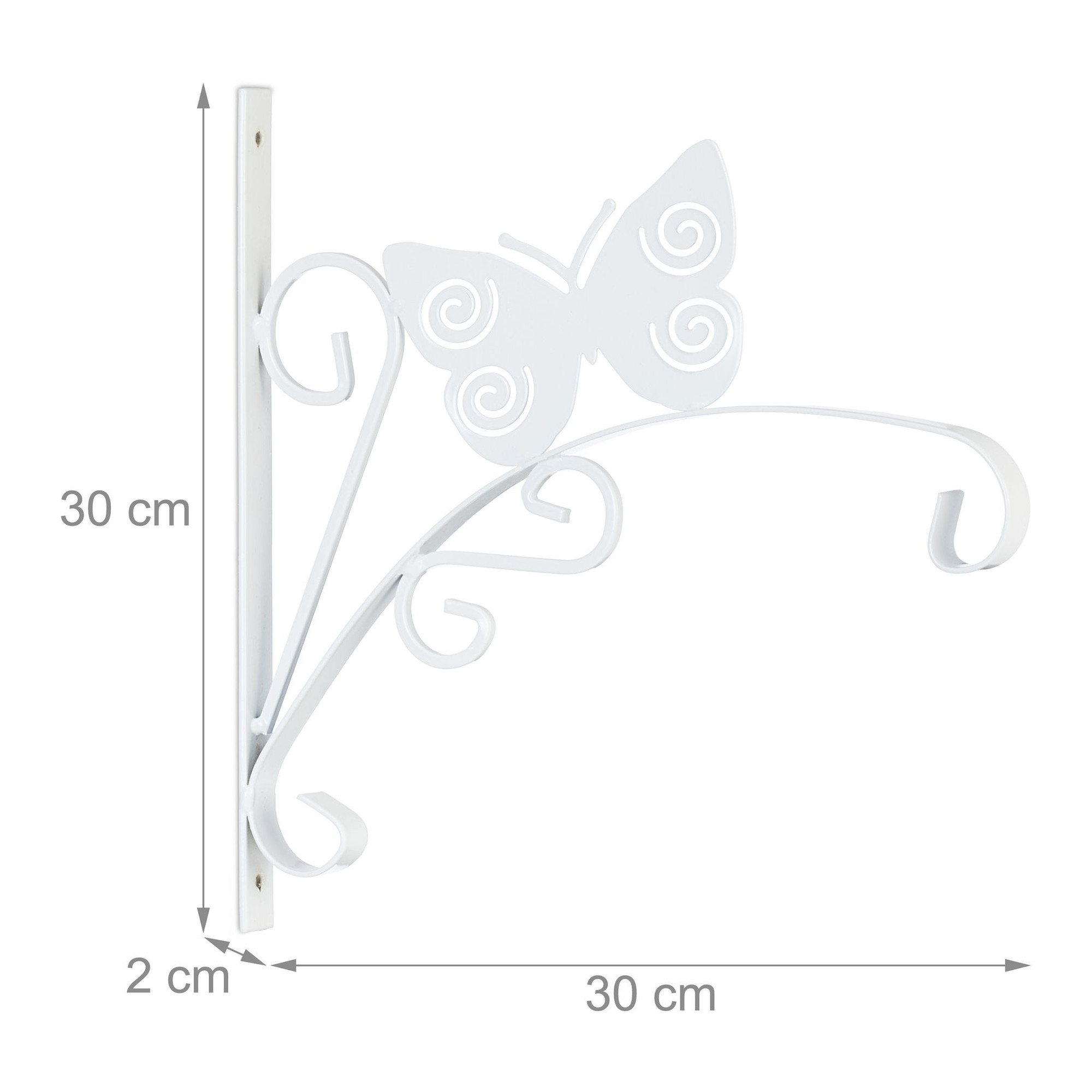 Hanging Basket Bracket with Butterfly