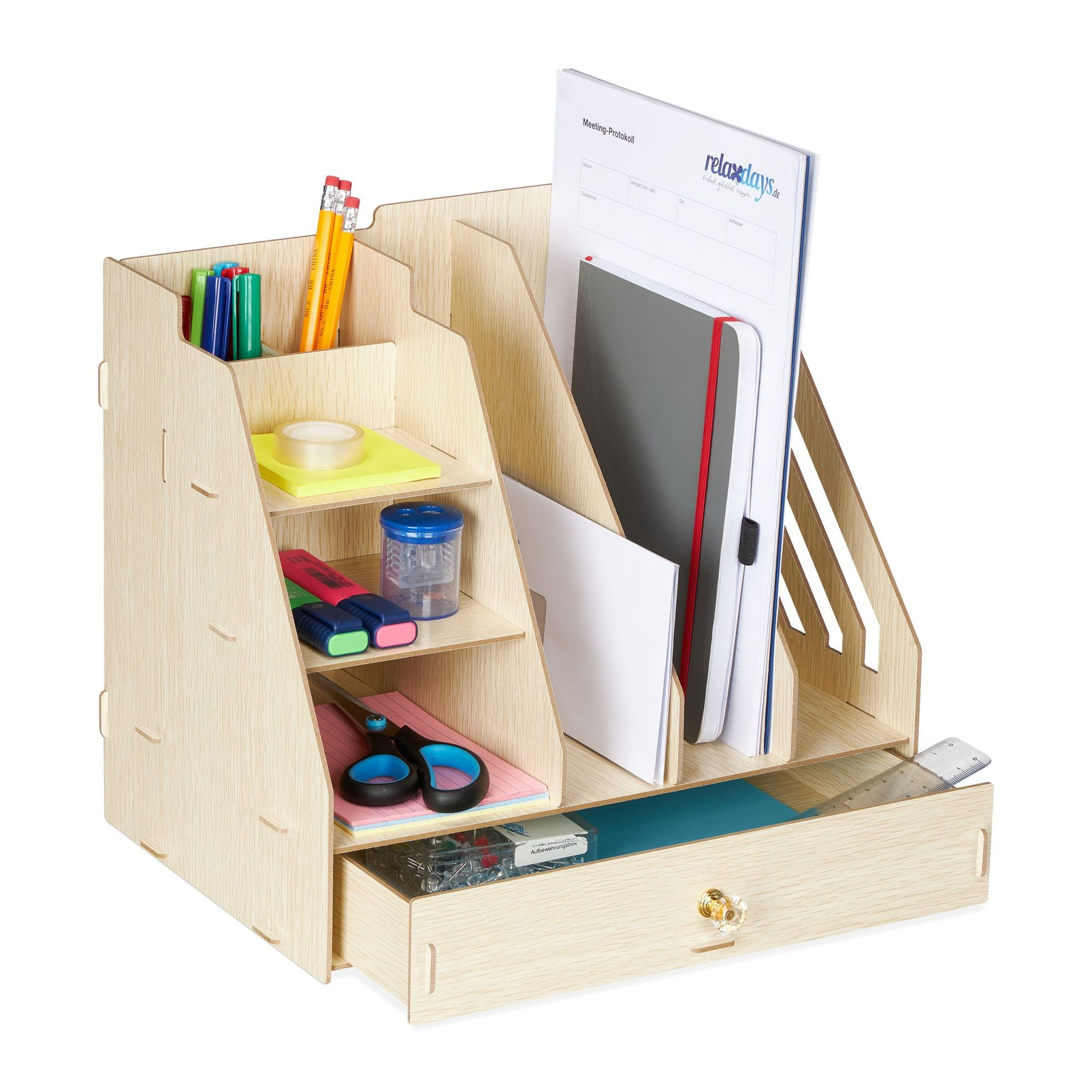 Organiseur de bureau avec compartiments