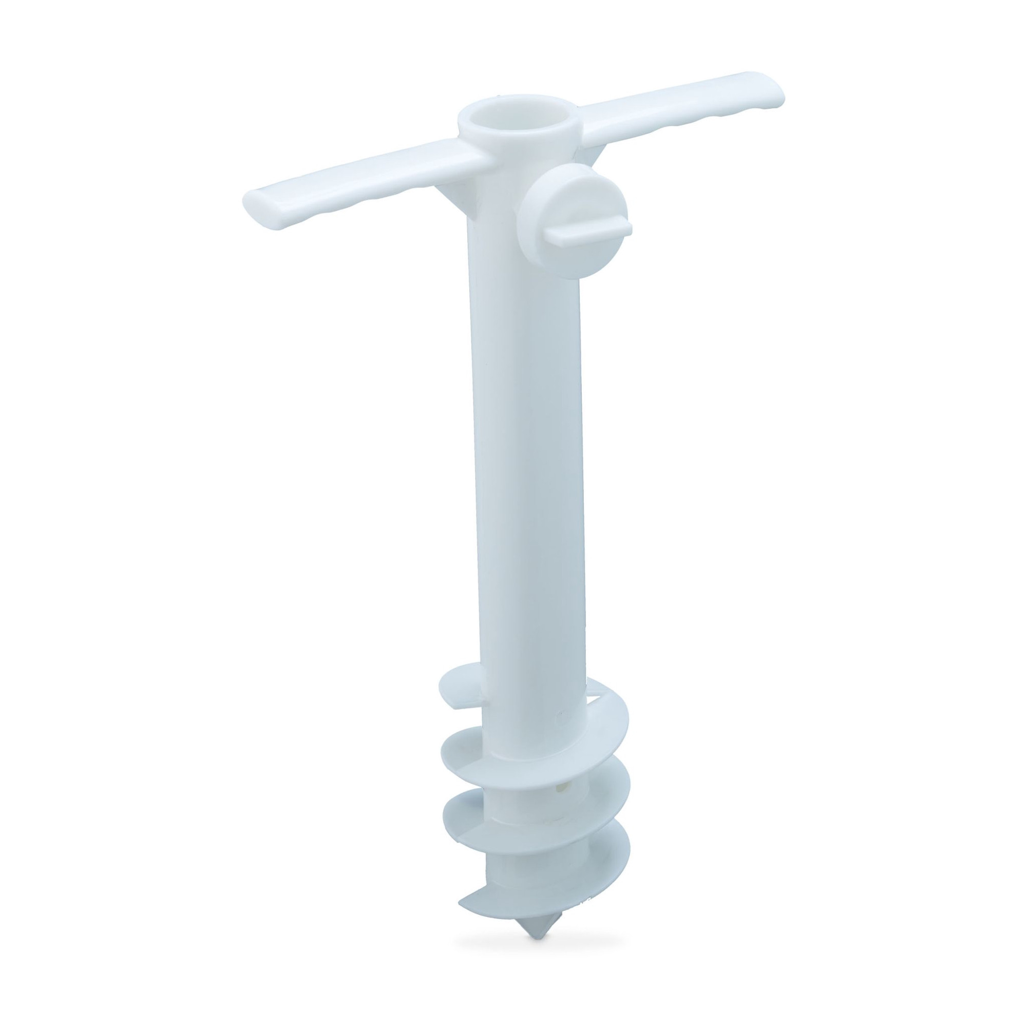 Witte parasol schroefhouder