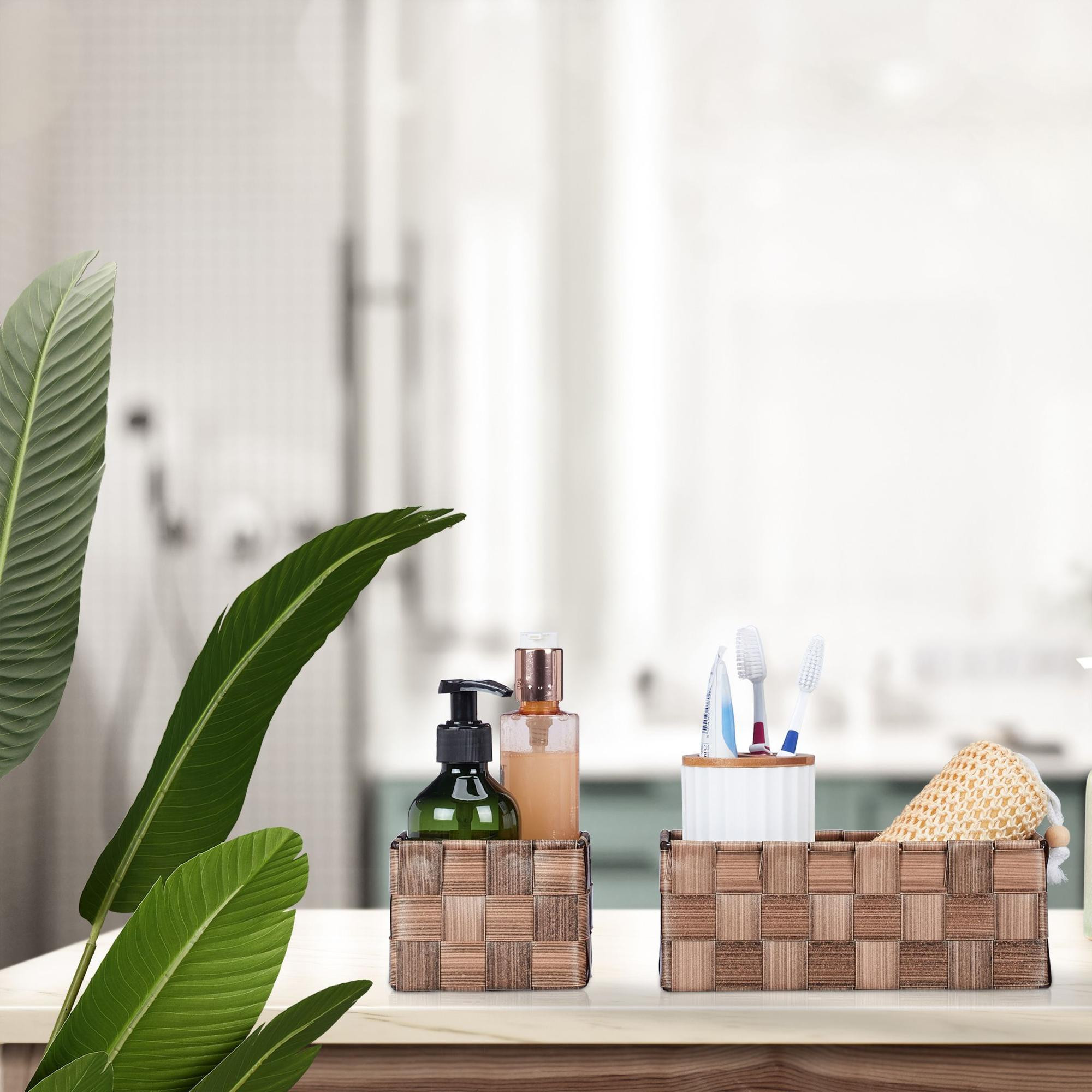 Set of 8 Plastic Storage Baskets