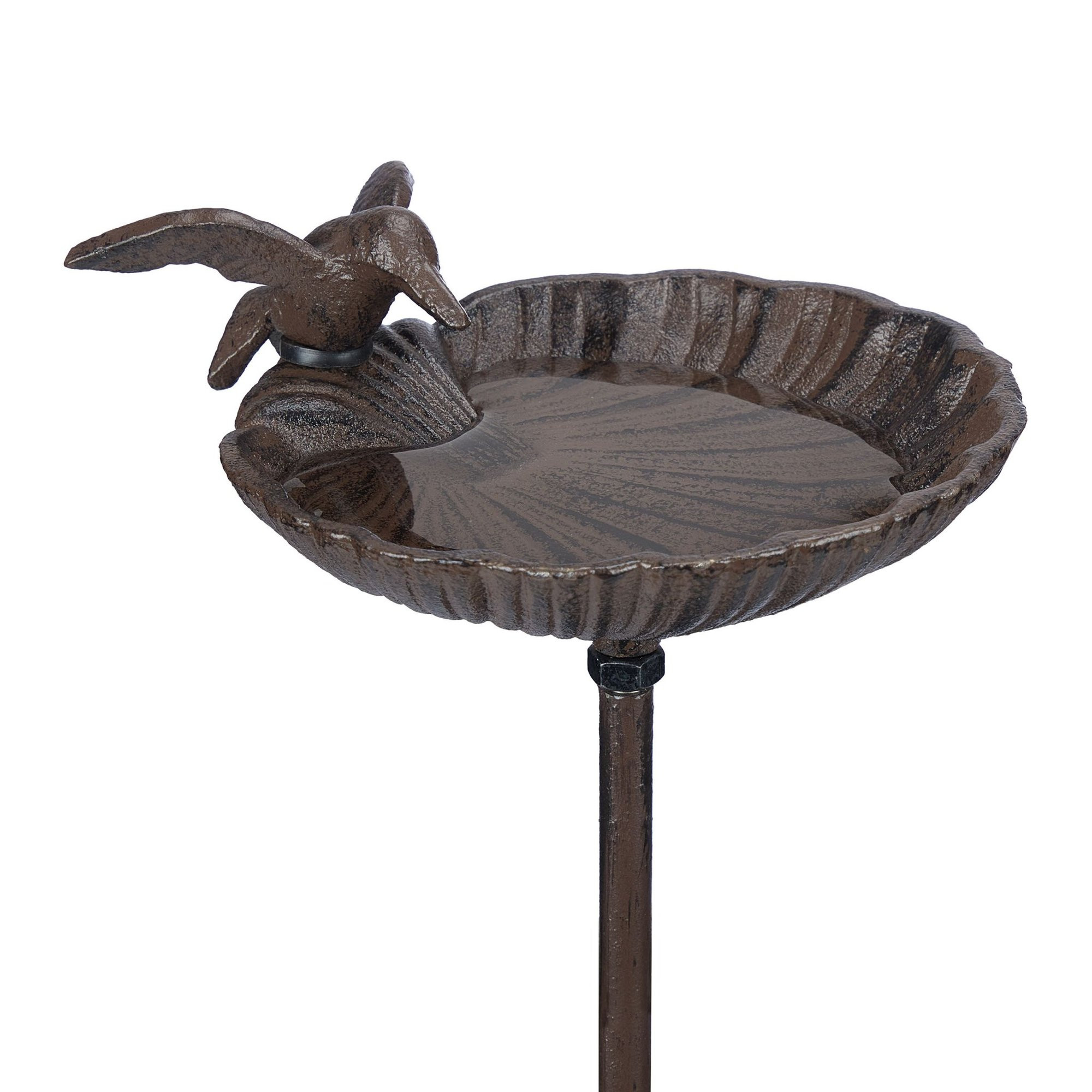 Cast-Iron Bird Bath with Stake