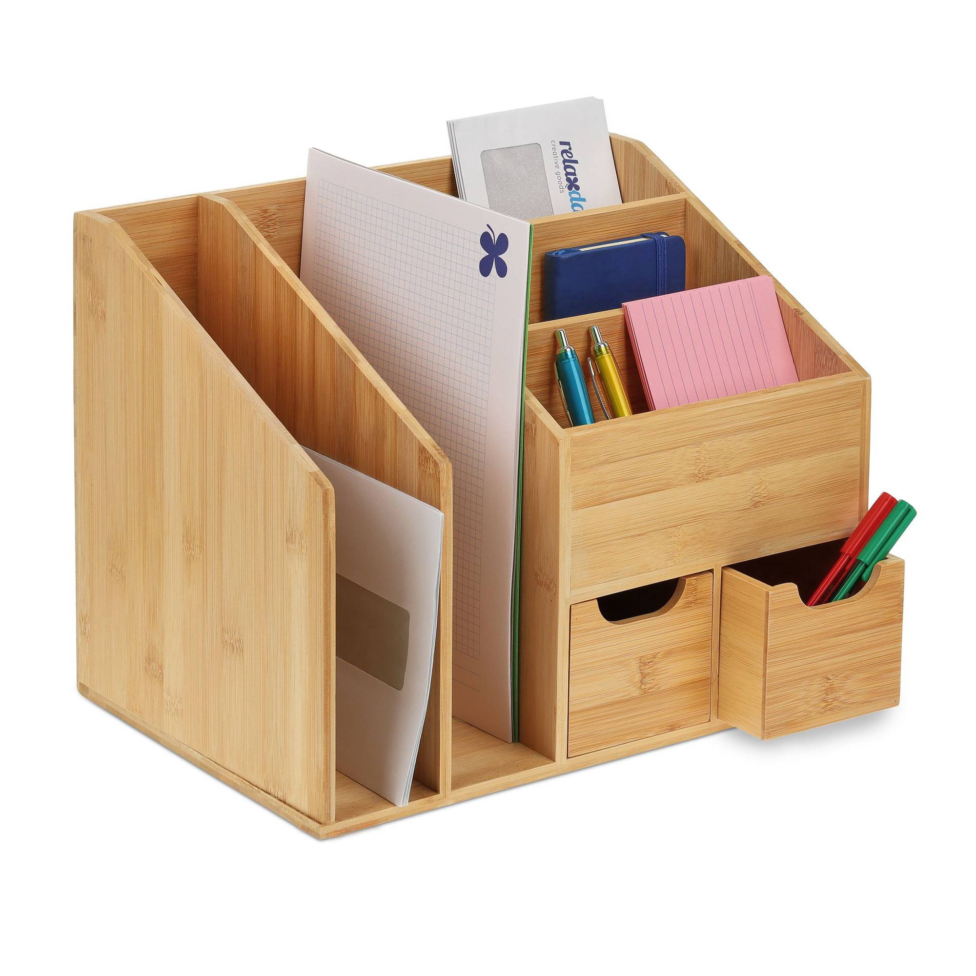 Bamboe bureau organizer
