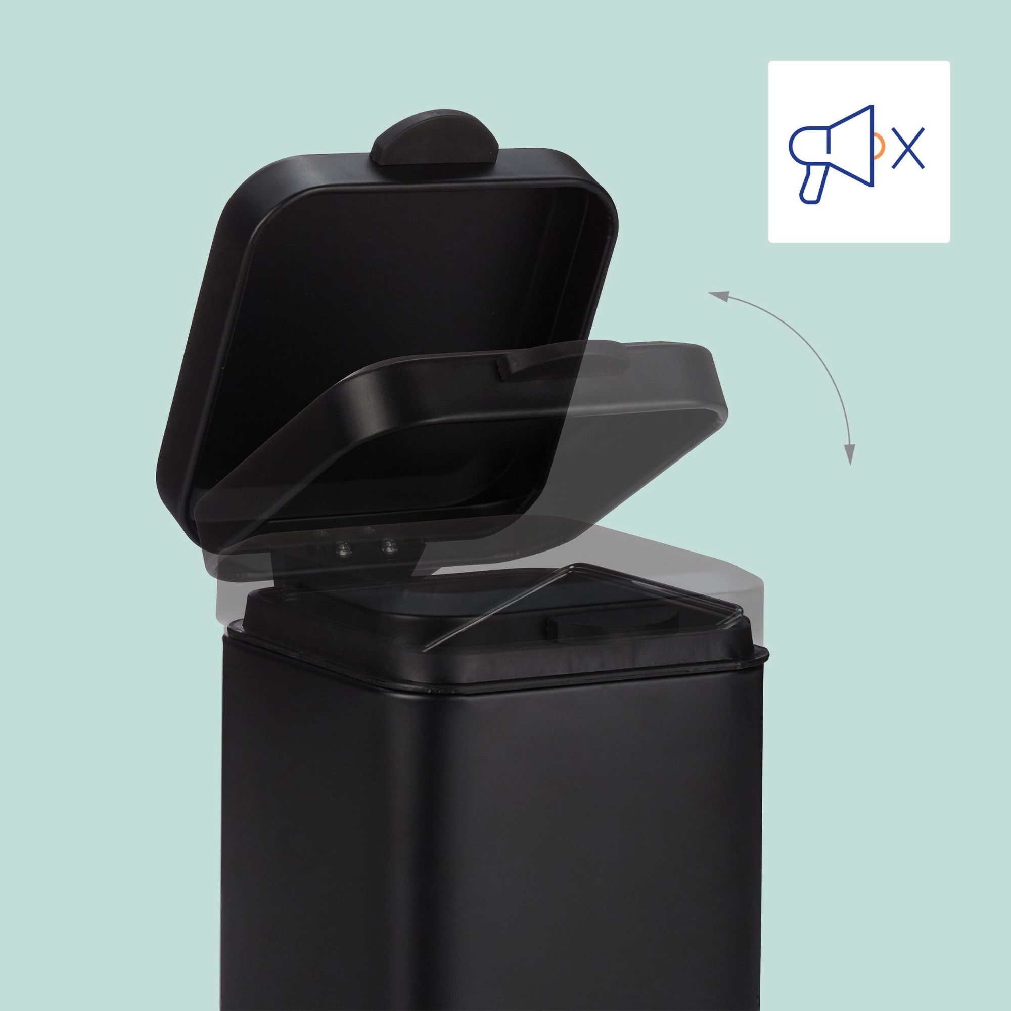 Wall Mounted Bathroom Bin 3 Litres