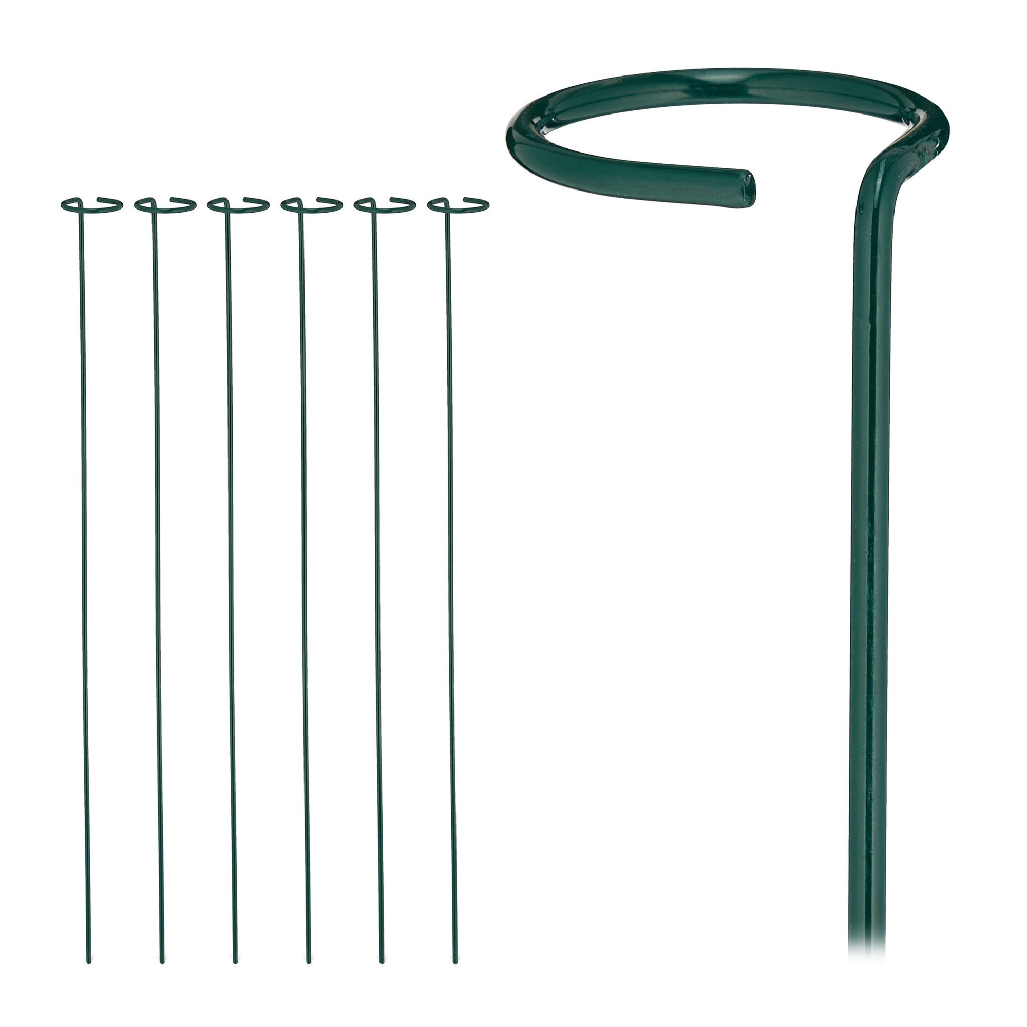 Set di 6 supporti per piante verde scuro