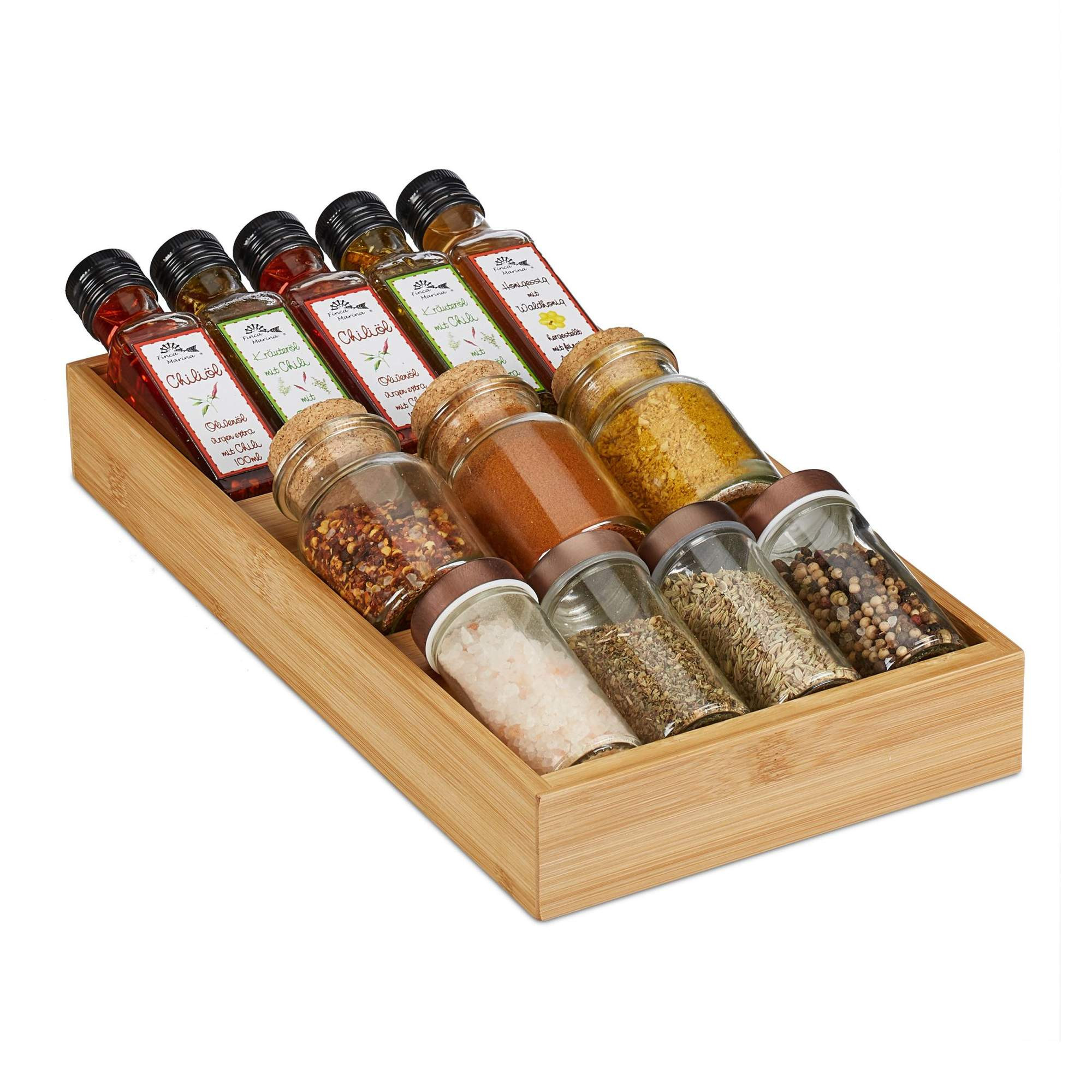 Spice rack for the drawer