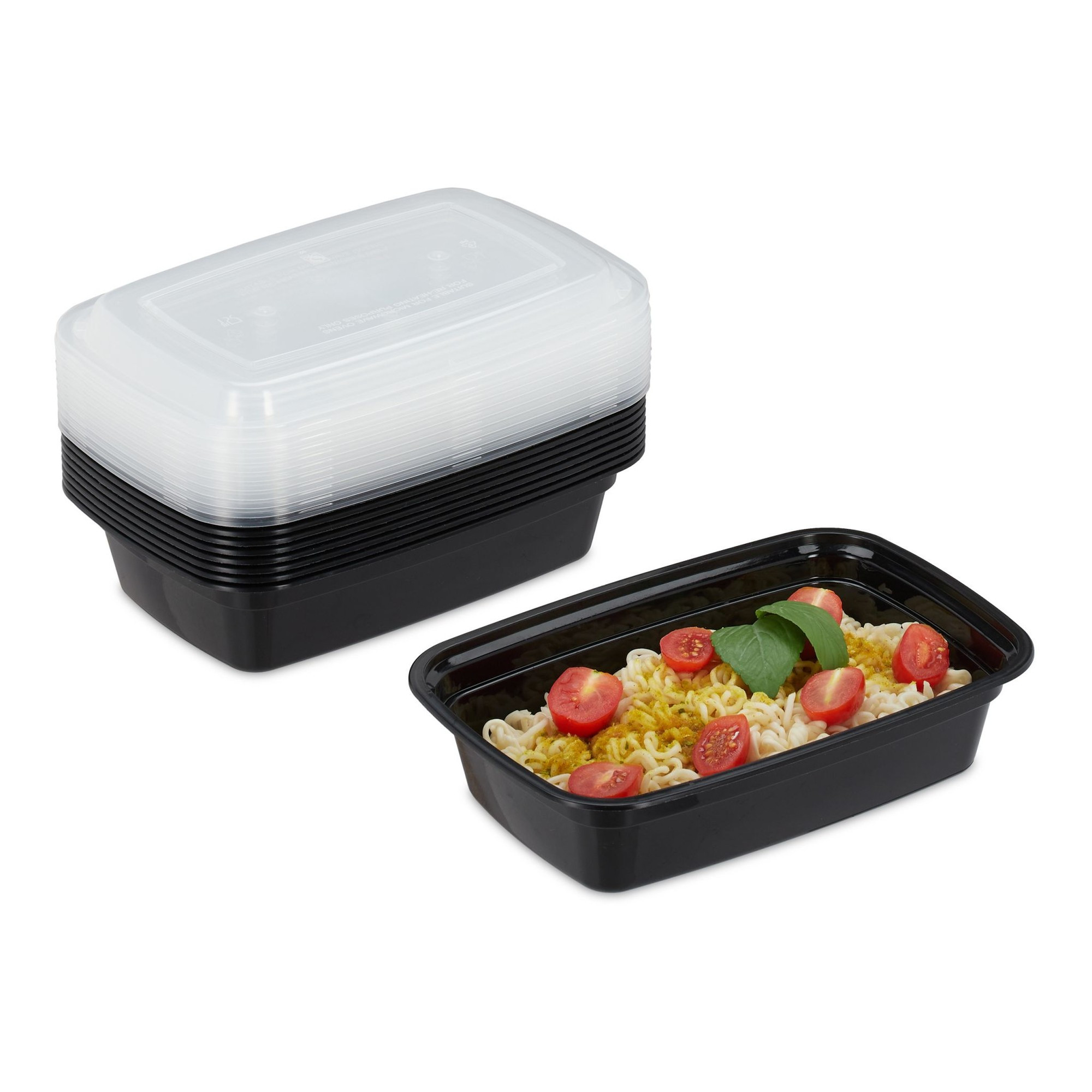 Set van 10 maaltijdboxen, 1 compartiment