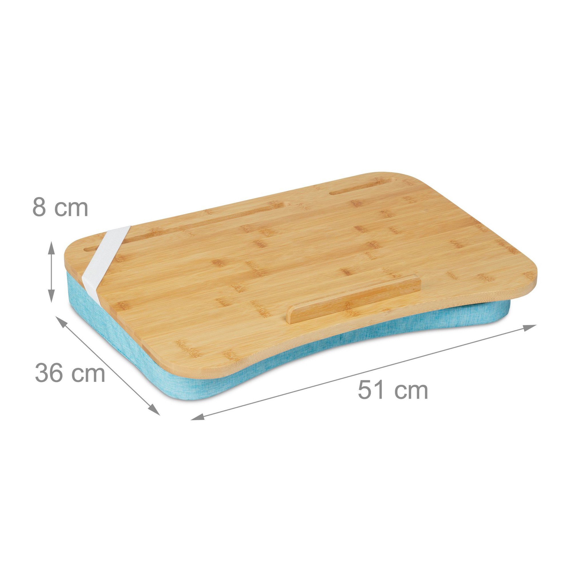 Blue Lapdesk with Bamboo Tray